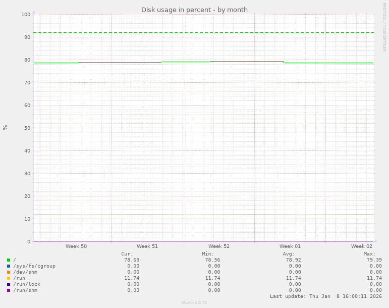 Disk usage in percent